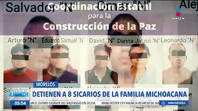 Detienen a ocho presuntos sicarios de La Familia Michoacana en Morelos