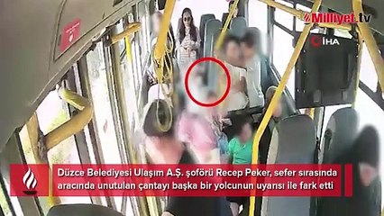 Yolcu fark etti şoför para dolu çantayı sahibine teslim etti