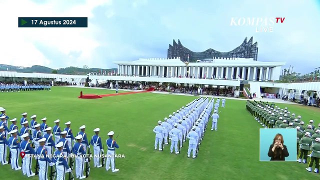 Inilah Anggota Paskibraka Upacara Penurunan Bendera Merah Putih HUT Ke-79 RI di IKN