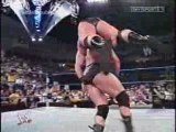 WWE - brock lesner almost kills a-trein by f5