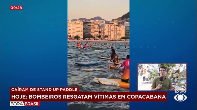 Bombeiros fazem resgate de quase 100 pessoas que praticavam Stand Up no RJ