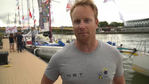 La Solitaire du Figaro Paprec 2024 / INTERVIEWS DEPART DES PONTONS DE ROUEN