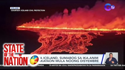 Bulkan sa Iceland, sumabog sa ika-anim na pagkakataon mula noong Disyembre | SONA