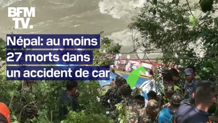 Népal: un car chute dans une rivière, au moins 27 morts