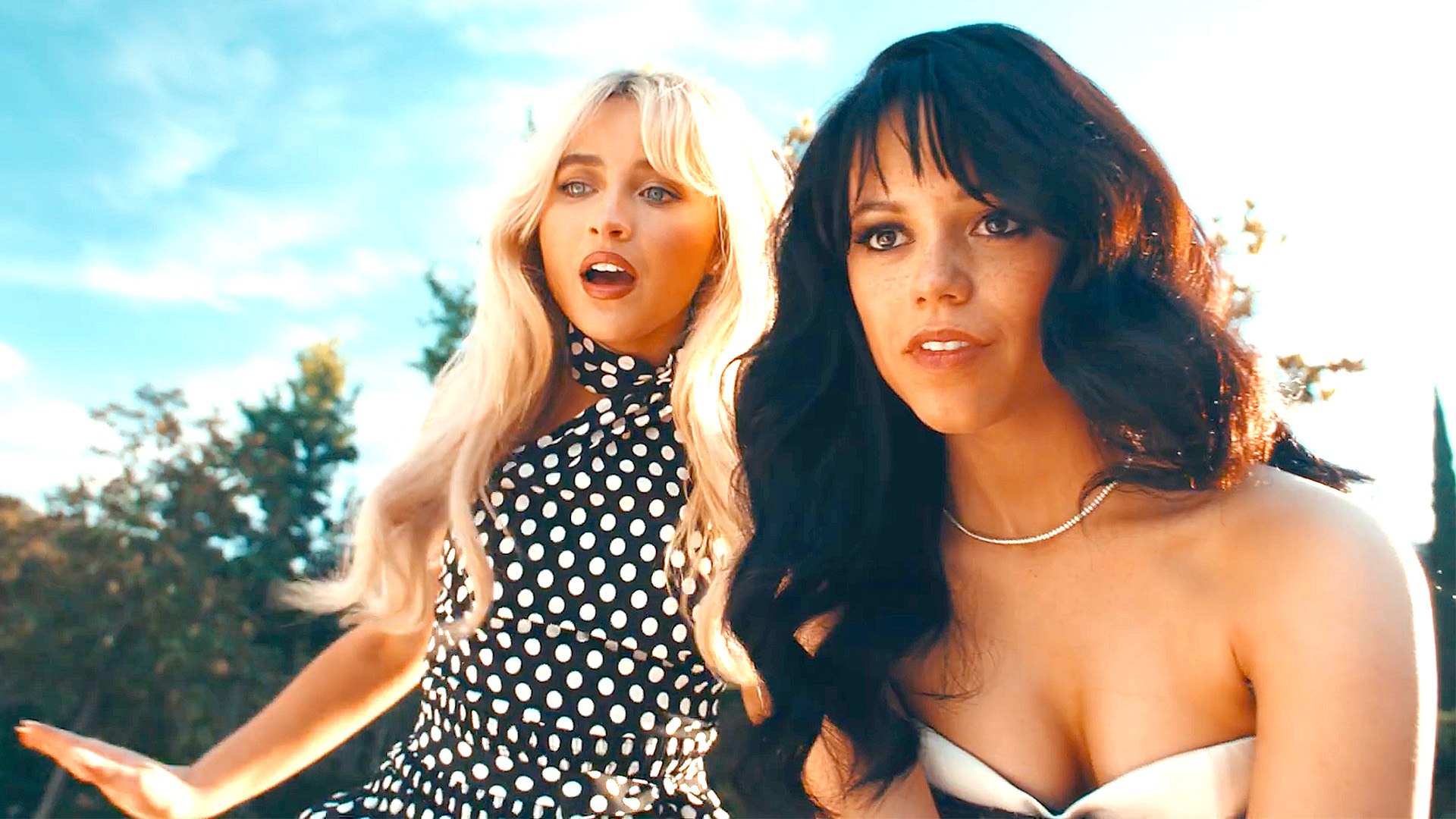 Sabrina Carpenter and Jenna Ortega Set Screens Ablaze with Electrifying  Kiss in ‘Taste’ Music Video