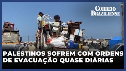 Palestinos sofrem com ordens de evacuação frequentes