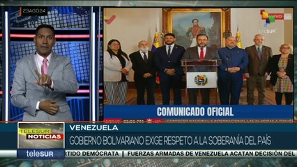 Gobierno de Venezuela exige respetar la soberanía