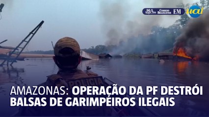 Download Video: Amazonas: operação da PF destrói balsas de garimpeiros ilegais