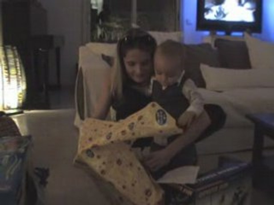 Ouverture des paquets à Noël