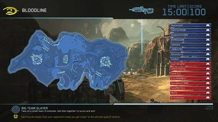 Halo 2 Anniversary Big Team - Big Team Slayer on Bloodline Multiplayer Gameplay