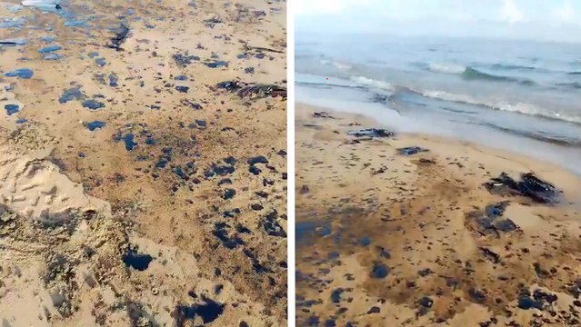 Redes reportan derrame de petróleo en las costas de Tabasco de la refinería Olmeca Dos Bocas