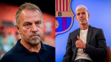 Así respondió Hansi Flick entrenador del Barcelona sobre Dani Olmo, "No es mi trabajo inscribirlo, espero que esté mañana"