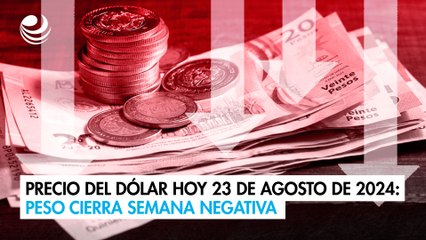 Precio del dólar hoy 23 de agosto de 2024: Peso cierra semana negativa