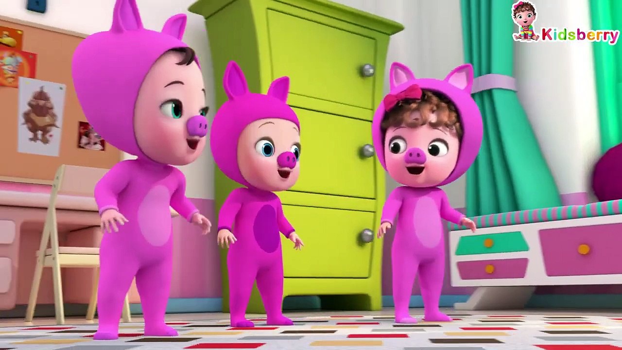 Three Little Pigs Boo Boo Song _ Kidsberry Nursery Rhymes _ Baby Songs(720P_HD)