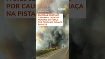 Incêndios bloqueiam estradas e cobrem cidades de fumaça no interior de SP