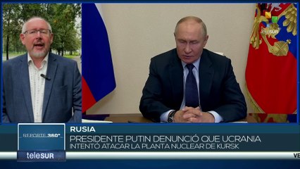 Pdte. Putin denunció que Ucrania intentó atacar la planta nuclear de Kursk