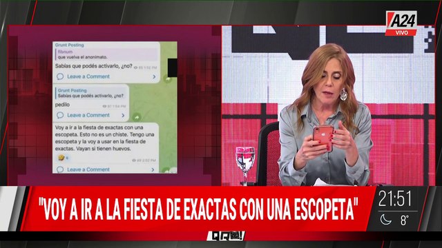 Un estudiante libertario amenazó con matar alumnos