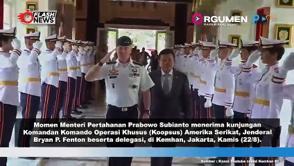 Menhan Prabowo Terima Kunjungan Komandan Koopsus AS, Bahas Perkuatan Kemitraan