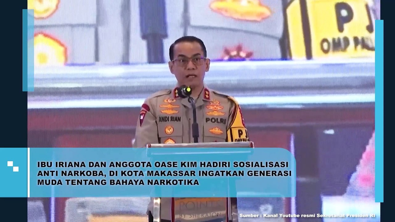 Sambangi Makassar, Iriana dan Anggota Oase KIM Hadiri Sosialisasi Anti Narkoba