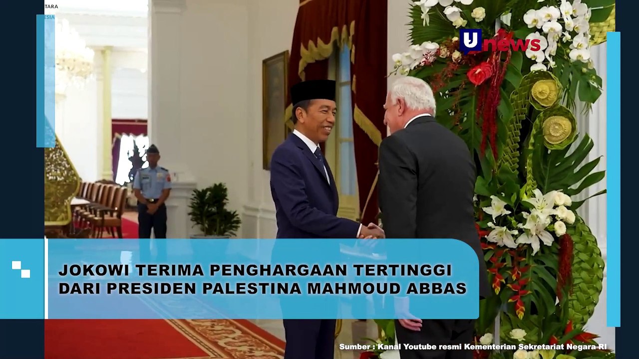 Jokowi Terima Penghargaan Tertinggi Dari Presiden Palestina Mahmoud Abbas