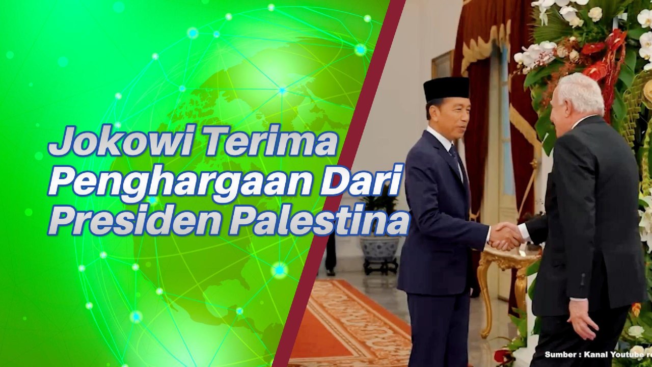 Presiden Joko Widodo Terima Penghargaan tertinggi Dari Presiden Palestina