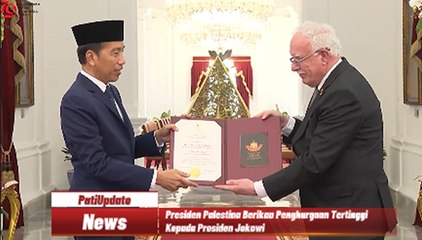 Presiden Palestina Berikan Penghargaan Tertinggi Kepada Presiden Jokowi