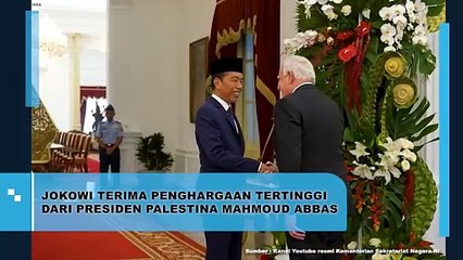Jokowi Terima Penghargaan Tertinggi dari Presiden Palestina