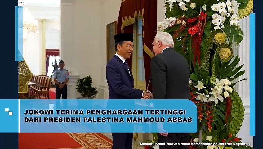 Jokowi Terima Penghargaan Tertinggi dari Presiden Palestina