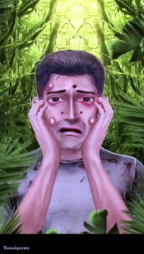 Man Wild Forest Going And Face Infection | Infected Treatment Asmr #animation #face #treatment #asmr