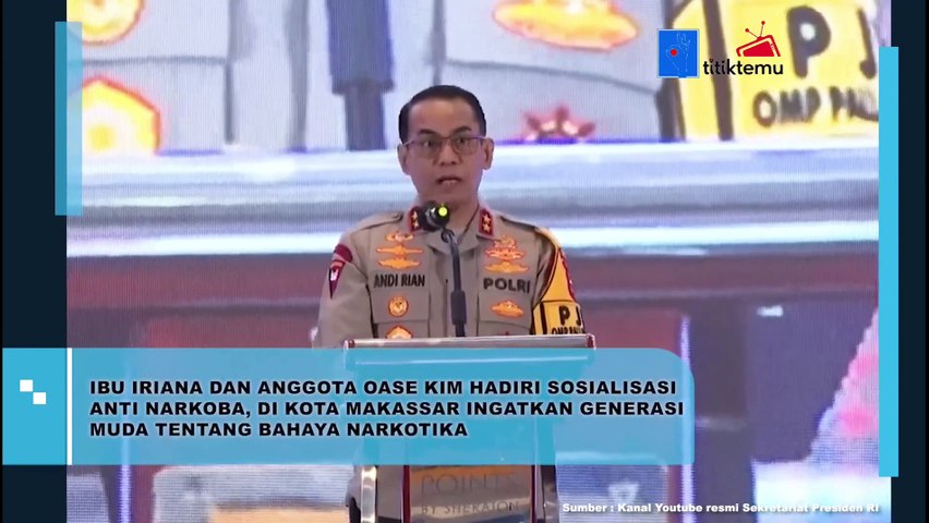 Ibu Iriana dan Anggota Oase KIM Hadiri Sosialisasi Anti Narkoba