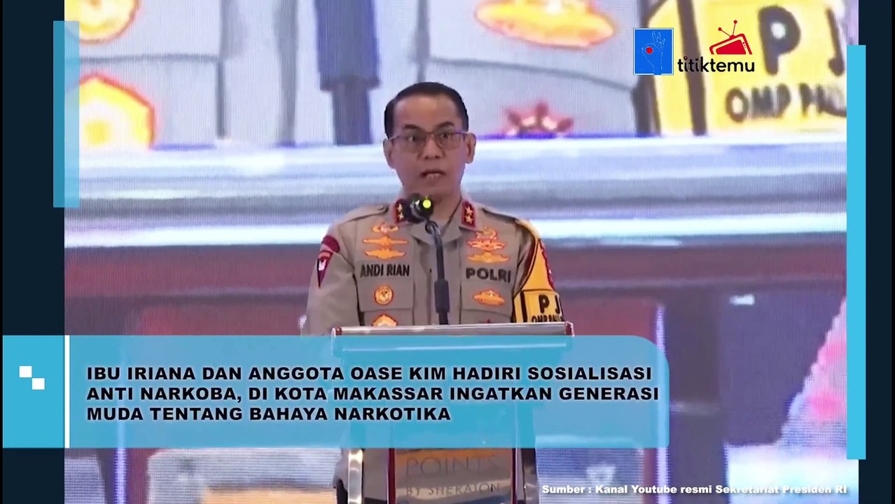 Ibu Iriana dan Anggota Oase KIM Hadiri Sosialisasi Anti Narkoba