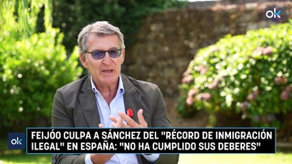 Feijóo culpa a Sánchez del "récord de inmigración ilegal" en España: "No ha cumplido sus deberes"