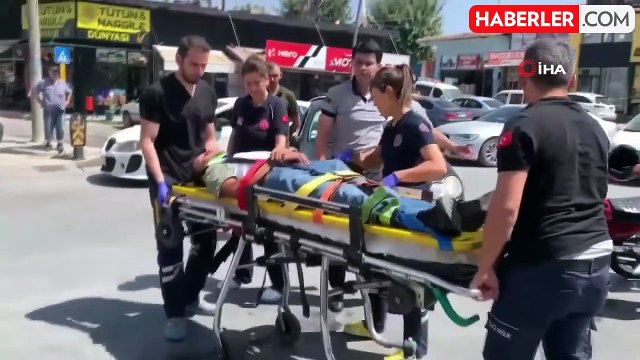Karaman'da otomobille çarpışan motosiklet sürücüsü yaralandı