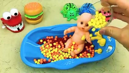 Satisfying Video l How to make Rainbow Baby Bathtub with Chocolate Candy Bulb Cutting ASMR #15