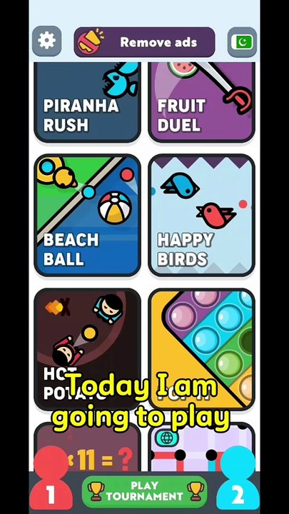 I play happy birds game in 2 players Game