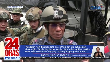 24 Oras Weekend Part 1 - Raid ulit sa KOJC compound; Alice Guo pa-Cambodia?; Pagkondena sa flares ng China; atbp.