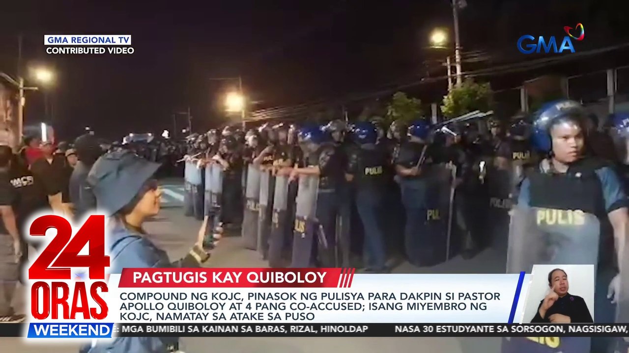 Compound ng KOJC, pinasok ng pulisya para dakpin si Pastor Apollo Quiboloy at 4 pang co-accused; isang miyembro ng KOJC, namatay sa atake sa puso | 24 Oras Weekend