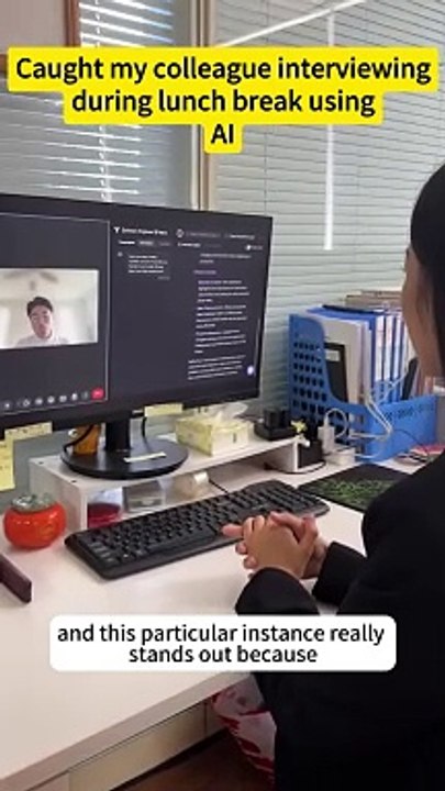 Caught my colleague interviewing during lunch break using ai