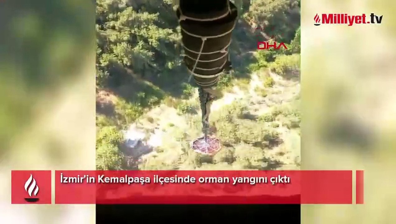 İzmir'de orman yangını! Alevlere havadan ve karadan müdahale