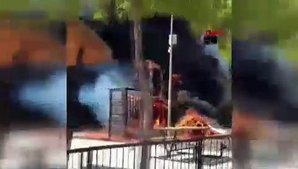 BURSA - Çocuk parkında yangın