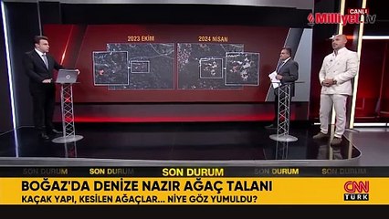 Boğaz’da denize nazır ağaç talanı! 2 ayrı fotoğrafta fark gözler önüne serildi