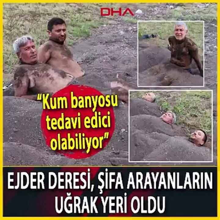 Dere kumuna gömülüp şifa arıyorlar