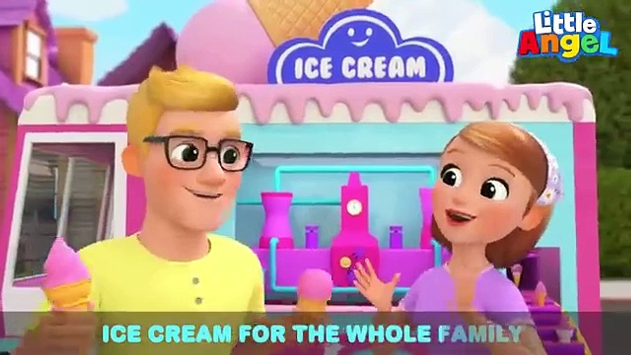 Ice Cream Truck Song _ Nina and Nico _ Little Angel And Friends Fun Educational Songs