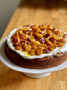 Gâteau aux Mirabelles, Huile d'Olive avec Mirabelles Rôties & Chantilly Mascarpone | Recette Facile