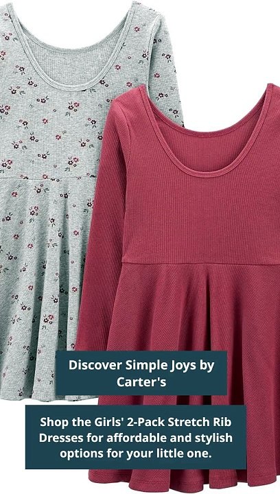 Simple Joys by Carter's Girls' 2-Pack Stretch Rib Dresses