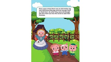 The Three Little Pigs!  | Classic Fable for Kids | Learning with Coloring