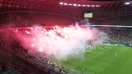 Oprawa kibiców Lechii Gdańsk i Rakowa Częstochowa