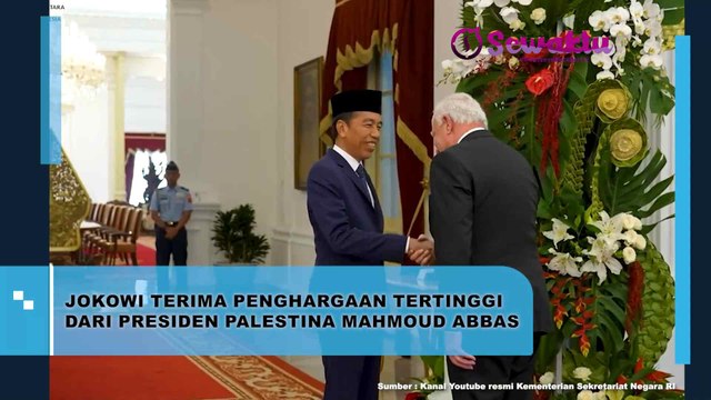 Presiden Jokowi Terima Penghargaan Tertinggi Dari Presiden Palestina Mahmoud Abbas