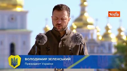 L'Ucraina celebra il Giorno dell'Indipendenza, la cerimonia con il Presidente Zelensky