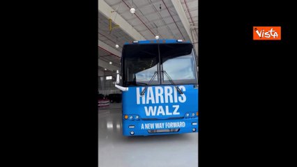 Ecco il pullman elettorale di Kamala Harris per le elezioni Usa